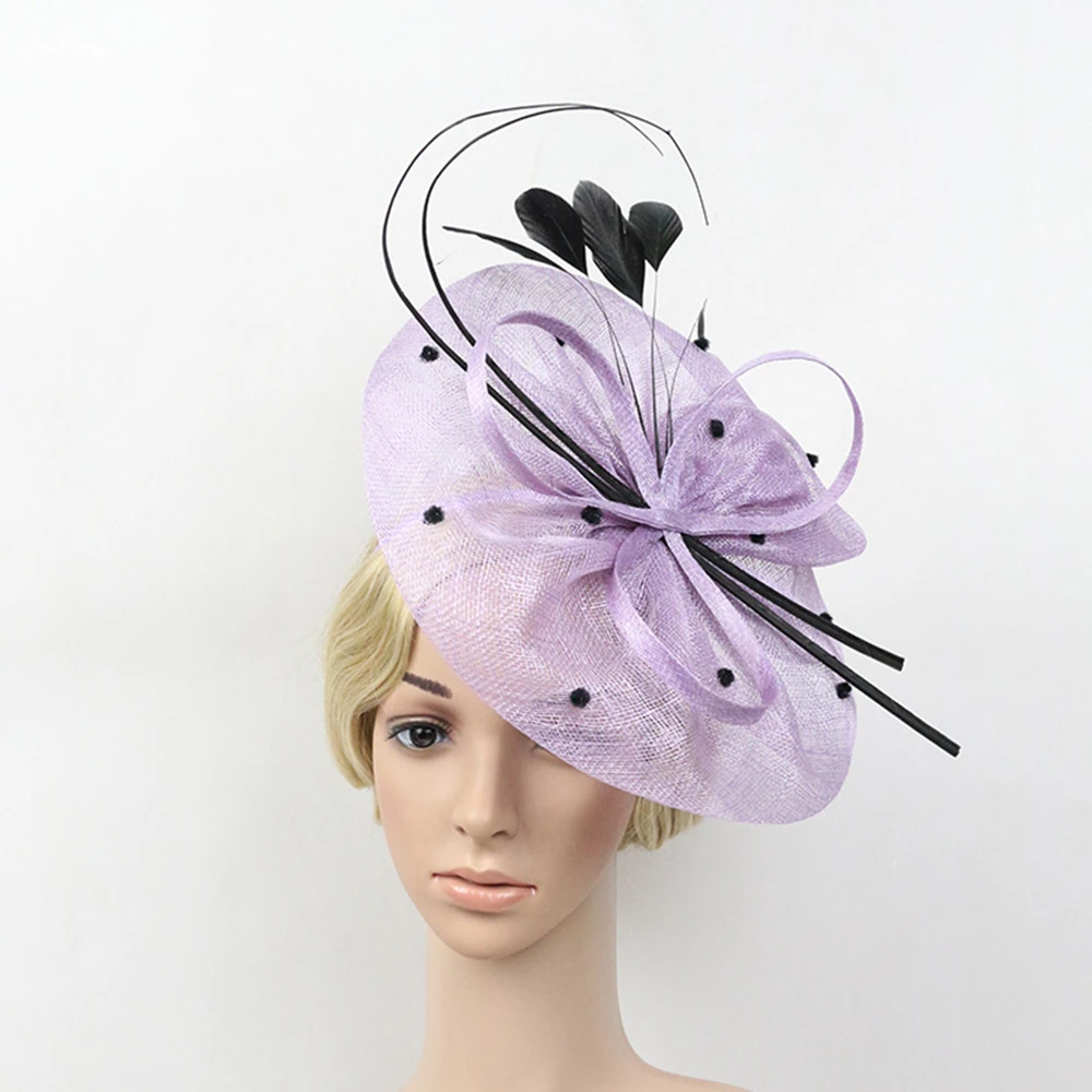 Kentucky Derby Feather Fascinator para Mulheres, Headdress Chique, Headband, Headpiece Oversized, Festa, Fotografia, Acessórios para Cabelo para Senhoras