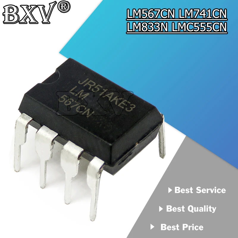 10 unids/lote LM567CN DIP8 LM567CN LM741CN LM833N LMC555CN LM567 LM741 UA741 LM833 LMC555 LM555 DIP IC Chipset nuevo y Original IC