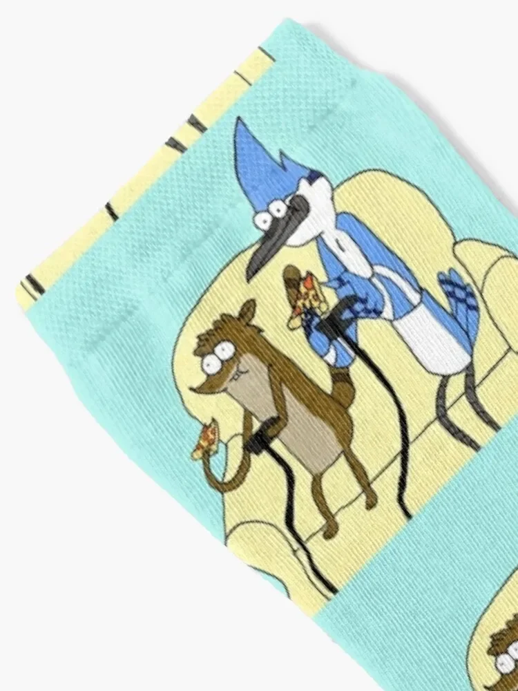 Rigby and Mordecai Best team, Love for pizza and games Socks valentine gift ideas snow christmas gifts Boy Socks Women's