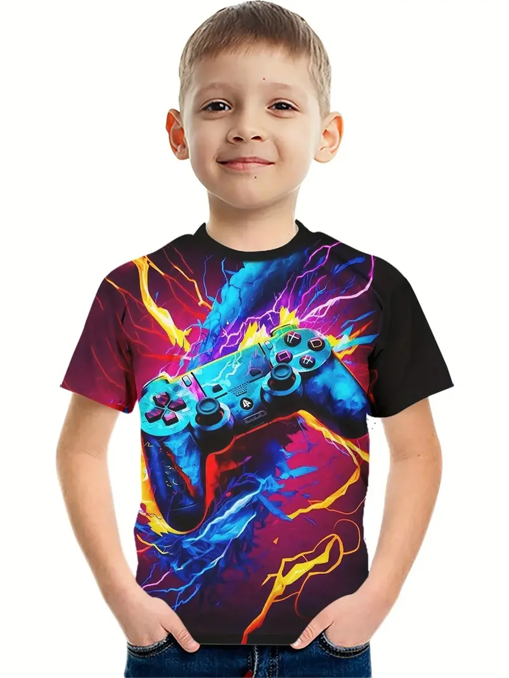 New Games Console Children's Clothing Fashion T Shirt For Boys Games Console 3d Print Tee Shirt Kids Boys Clothes Short Sleeve