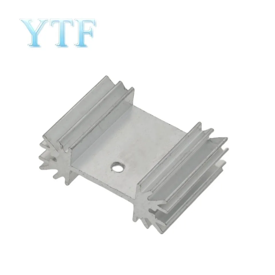 5PCS Heatsink Radiator Cooler Radiator 34x25x12MM High Quality Silver Heat Sink For Three-band Audio Regulator