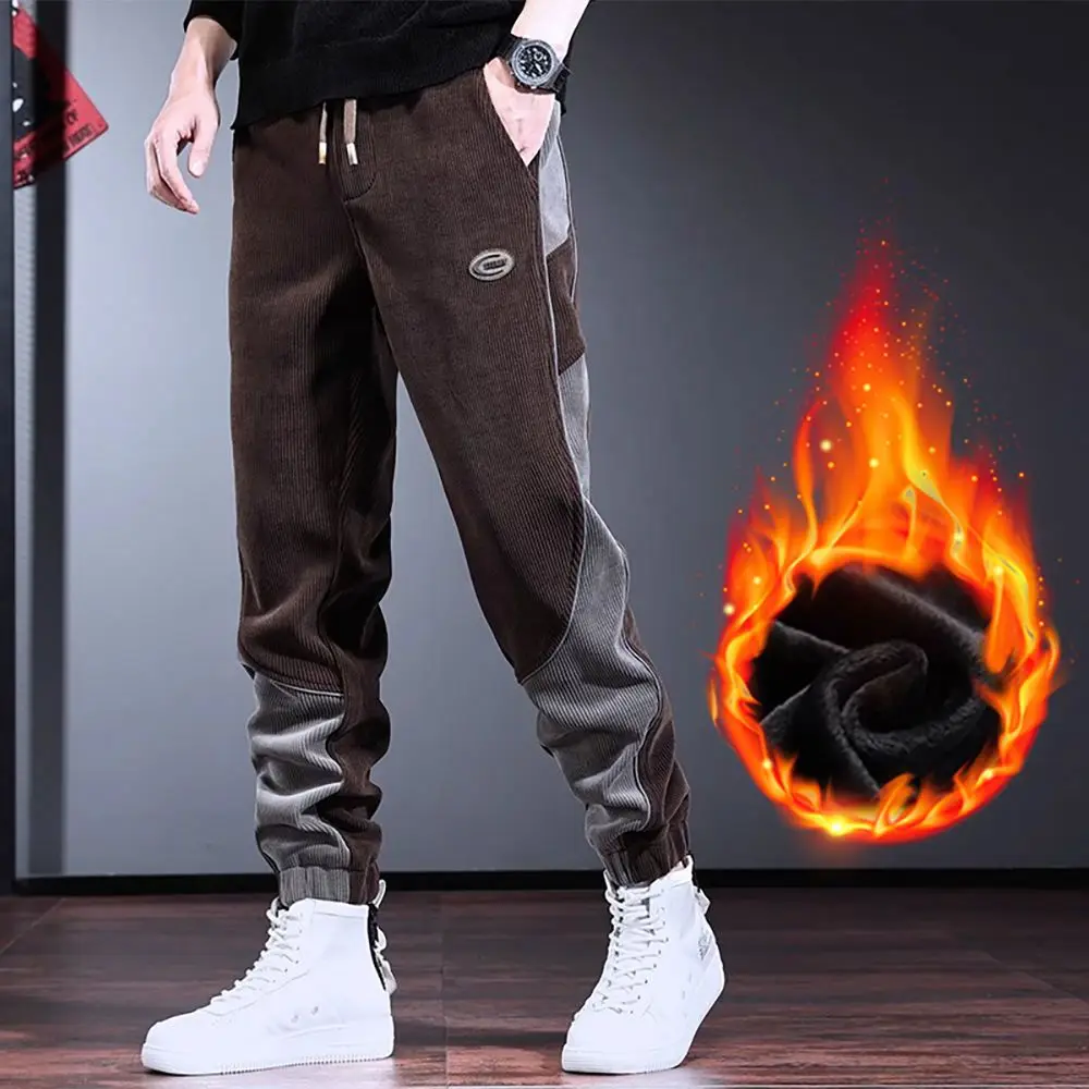 Brushed Korean Reviews Clothes Autumn Winter Thick Velvet corduroy Casual Harem Pants Men's Clothing Sweatpants Baggy Trousers