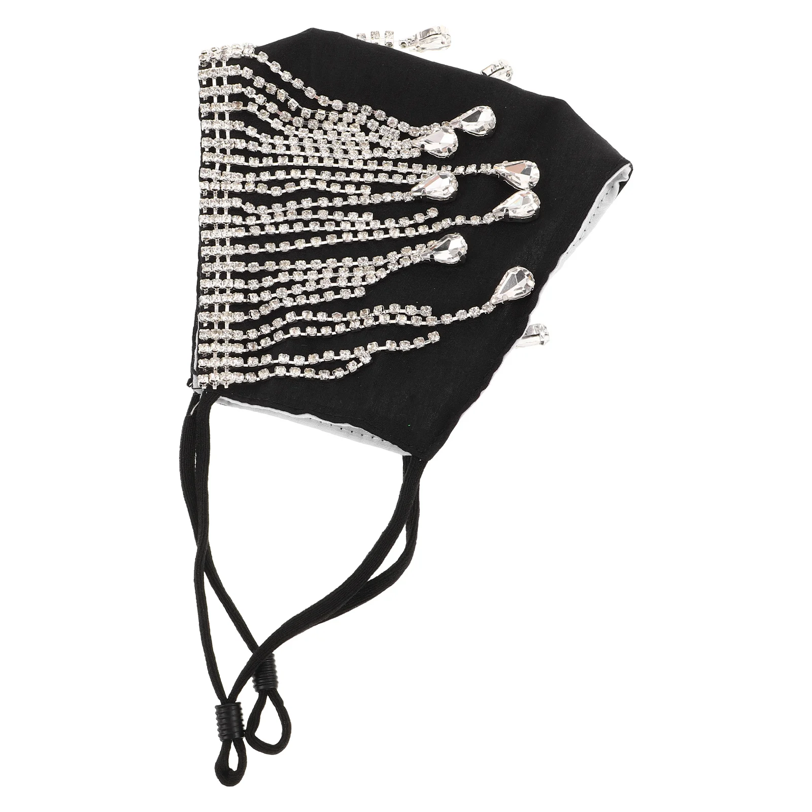 

Rhinestone Tassel Mask Masquerade Masks for Women Clothing Face Jewelry Cotton Cosplay