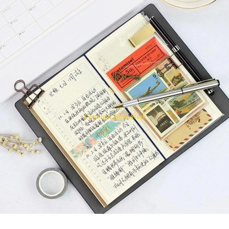A3PC Portable Leather like Notebook with Removable Inserts Minimalist Design