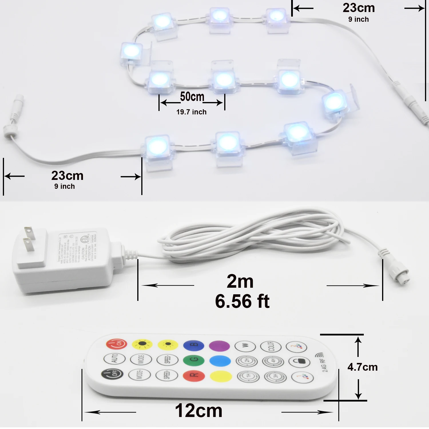 Luces exteriores permanentes lámpara LED RGB 24V con controlador regulable IP65 15m 30m para iluminación navideña aleros de casa lámpara de aplicación remota