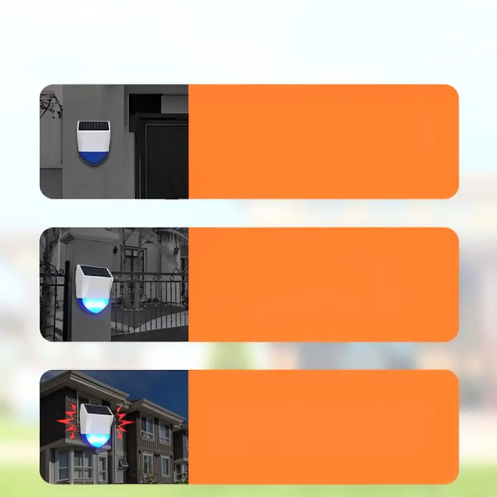Outdoor Solar Powered Siren Alarm WiFi Zigbee Matter Smart Home Security Wireless Strobe Warning Light Waterproof