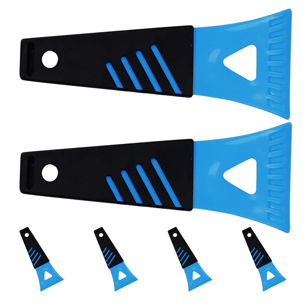 

6pcs Portable Ice Scrapers For Car Windows Lightweight Frost Snow Removal Tool Multi-Purpose Winter Windscreen Scraper Plastic