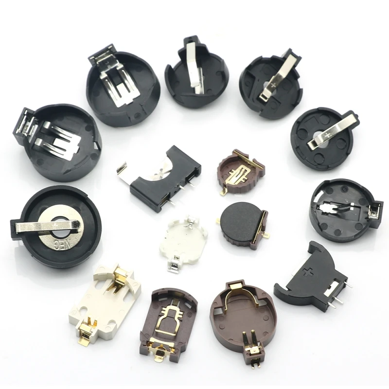 5pcs CR1220/BS1616/BS2032/CR2450/2477 SMD Surface Mount Button Battery Holder Coin Cell Connector for PCB Assembly