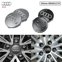 4pcs 60mm Car Styling Wheel Center Cap Emblem Hub Covers Badge 4B0601170 For Audi A3 A4 A5 A6 A7 A8 S4 S6 A6L Auto Accessories