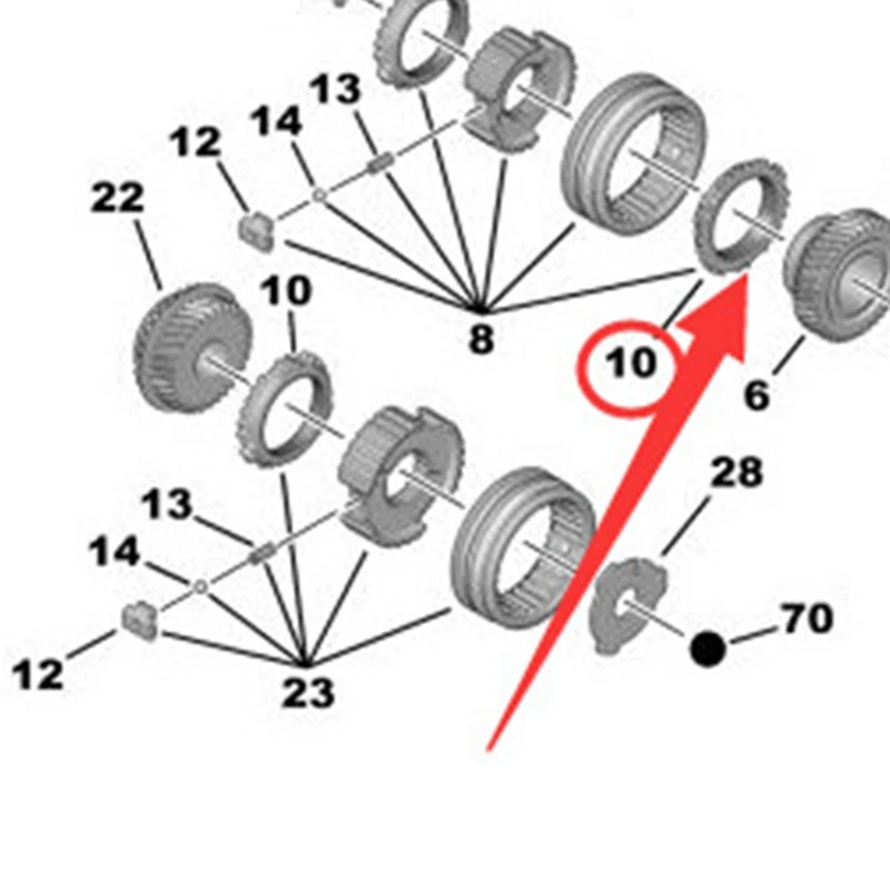 232408 Synchronous Ring for Peugeot 206 207 301 for Citroen C2 C3 Mechanical Gearbox Synchronizer Bushing