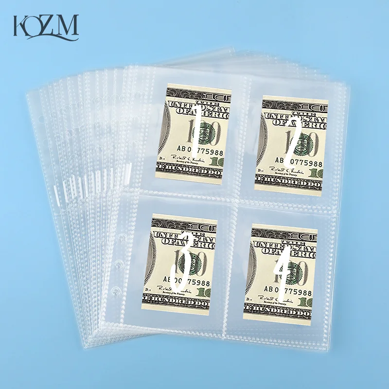 25 Sheets Of 100 Envelopes Save Money Challenge Pre-marked 1-100 Money Bag Cash Filler A5 Ring Adhesive Insertion Replacement