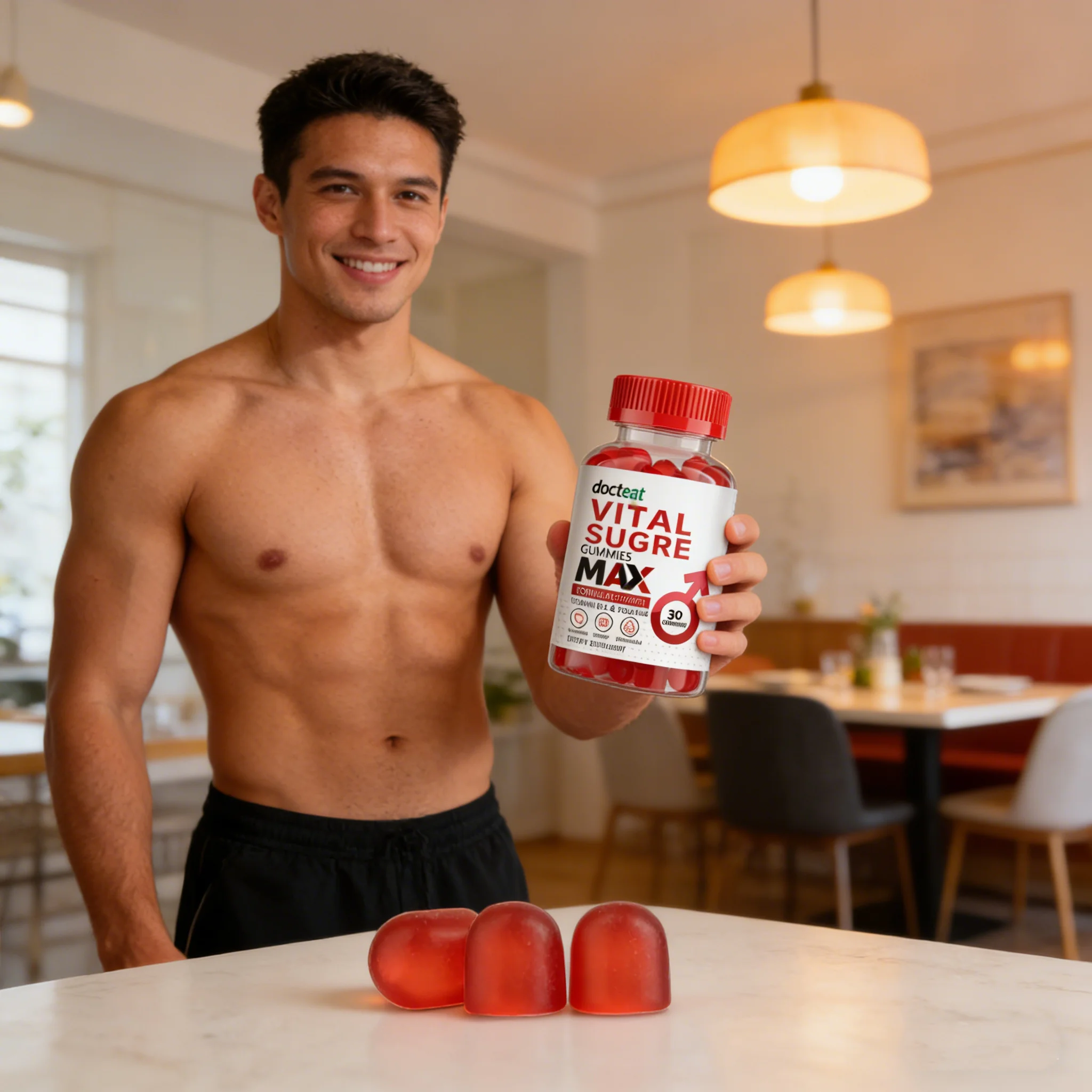 DOCTEAT Men Care Gummy Candy Improve Premature Ejaculate Enhance Physical Strength Urinary Frequency Men Vitality Gummy Candy