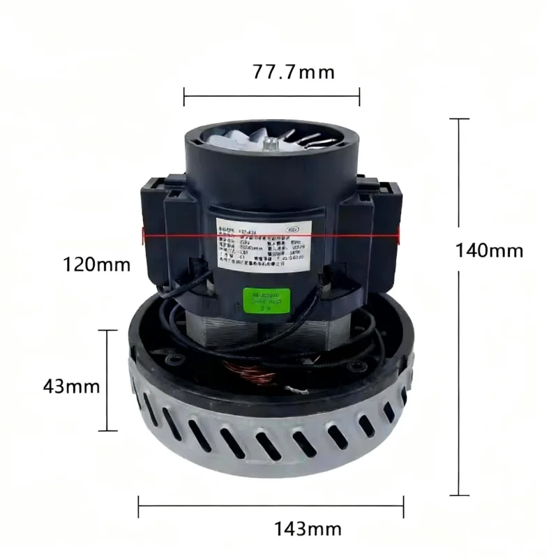 Moteur d'aspirateur 1600W pour moteur Jeno JN202, ventilateur Chigo Jieyun V2Z-A24 JN502