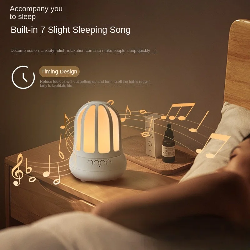 

Multi functional music sleep night light eye protection desk lamp camping bedroom colorful atmosphere charging night light