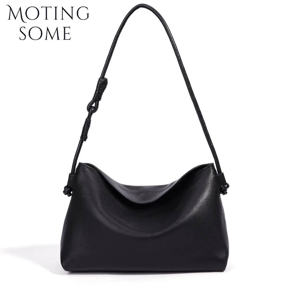 

MOTINGSOME Minimalism Genuine Leather Woman Bags Small Saddle Sheepskin Underarm Purse 2026 New in Lazy Shoulder Mini Tote