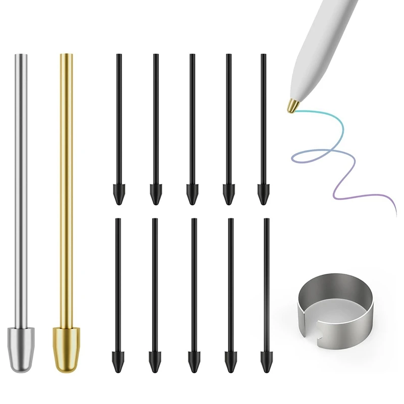 أطراف قلم معدنية لملحوظين ، مناديل بديلة ، ملحقات إعادة الملء ، 12 روض