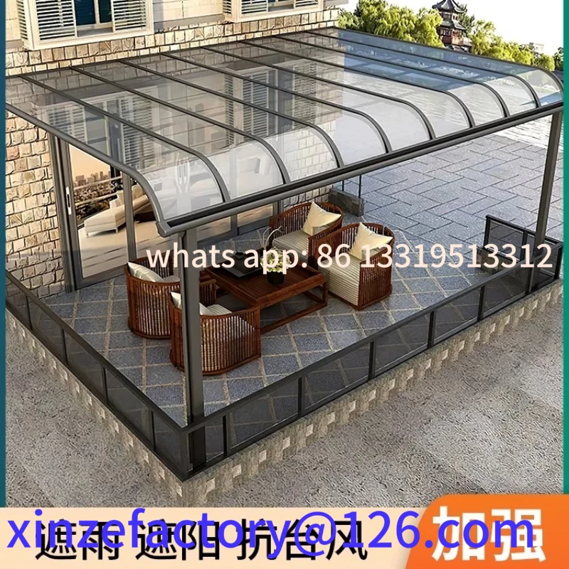 

Customizable aluminum awning terrace awning sun room outdoor courtyard roof
