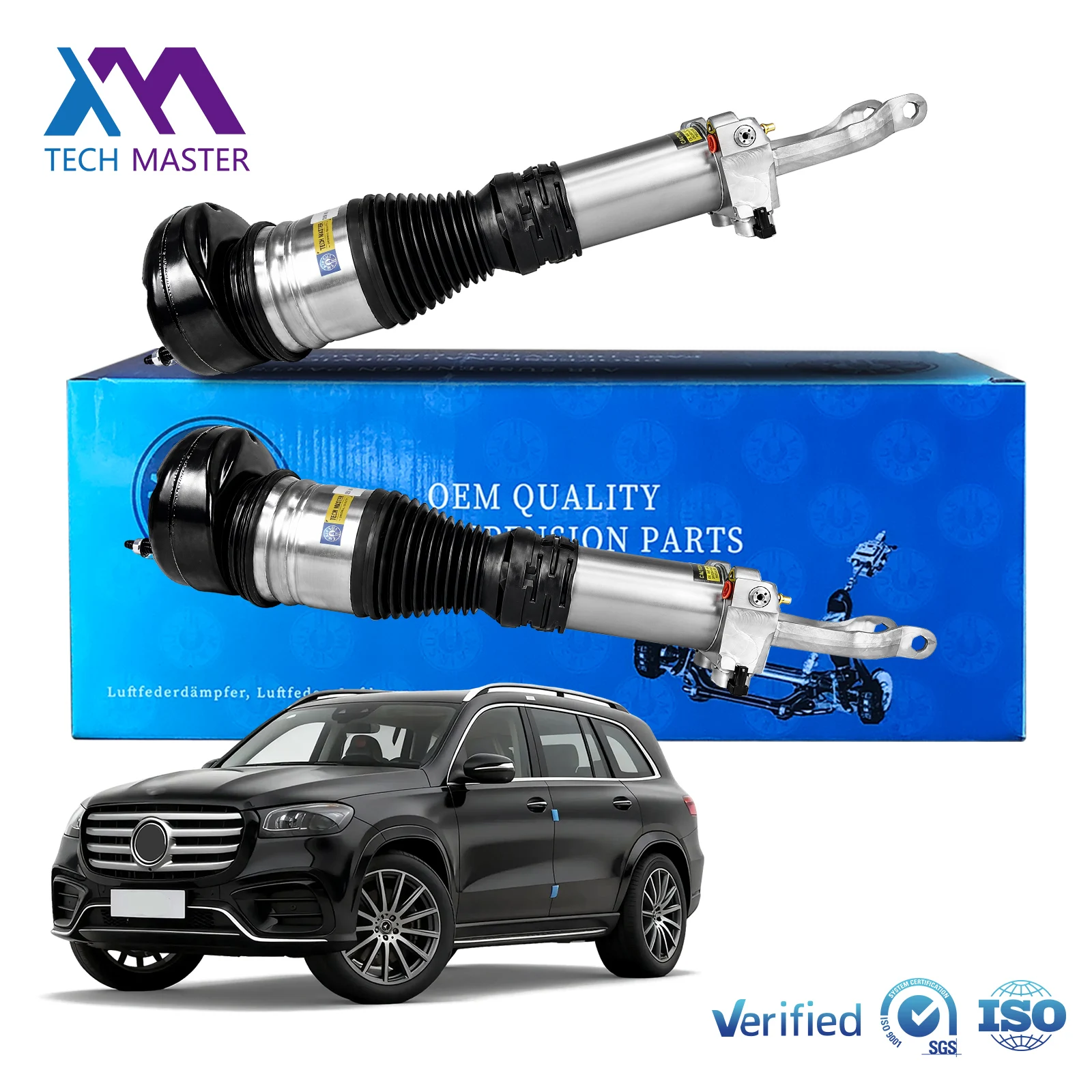 1673202805 Front Air Suspension Strut For Mercedes Benz W167 GLS GLE AMG Maybach 2019-2025 Air Ride Strut ADS Pneumatic Parts