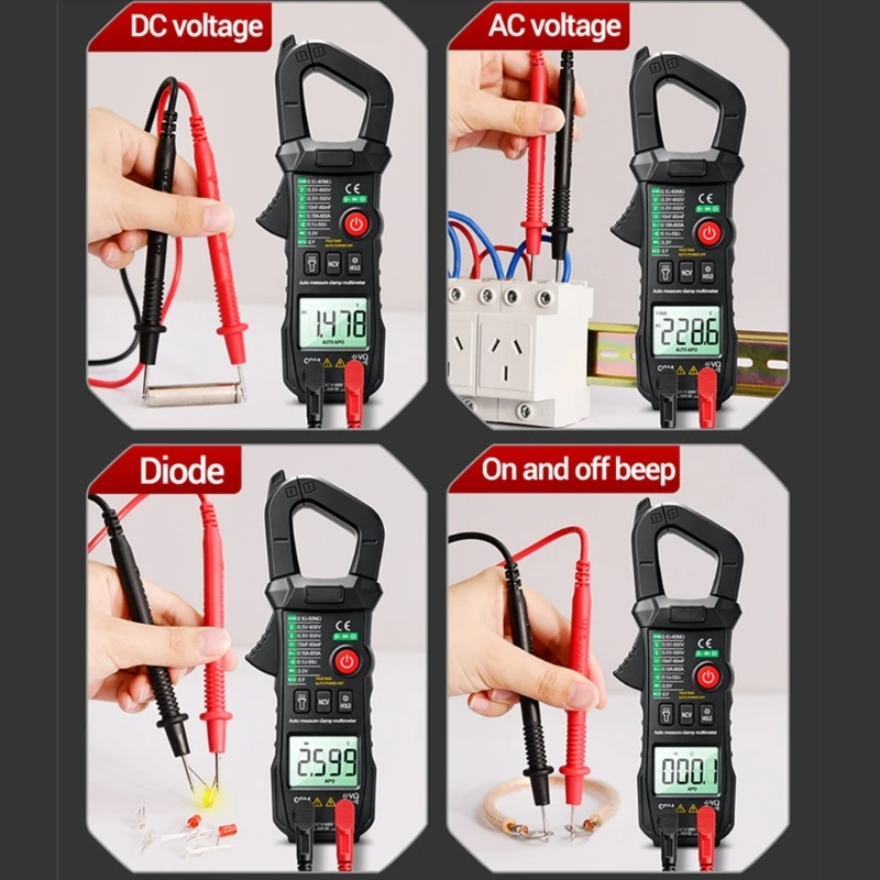 Clamp Meter, Auto Ranging Electrical Tester with NCV for Routine Circuit Review C7AC
