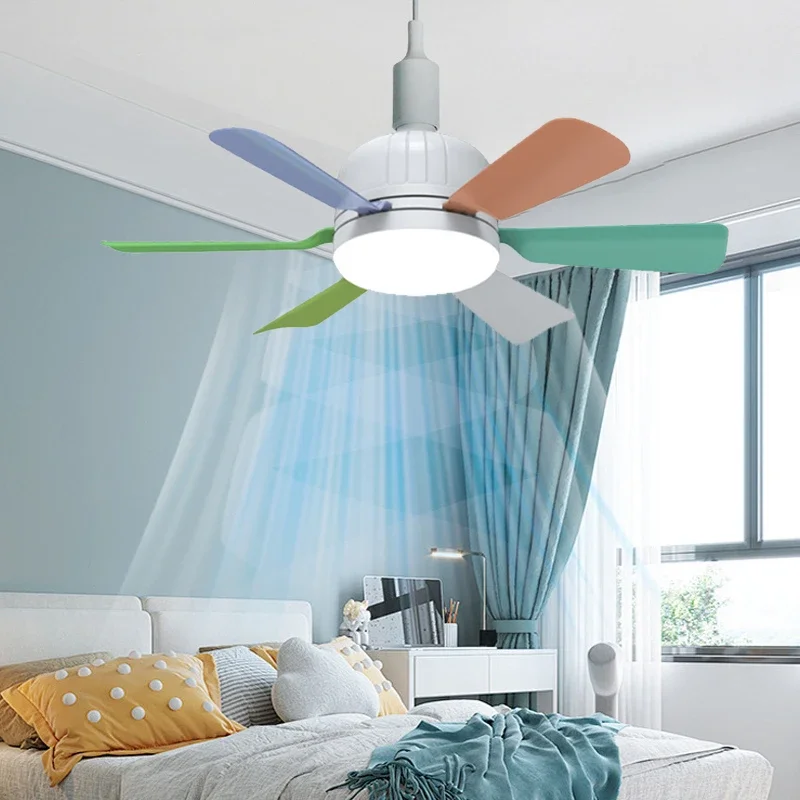 20.5-inch 40W Ceiling Fan Socket Fan Light With Smart Remote Control Ceiling Light Fan Intelligent Silent Ceiling Fan