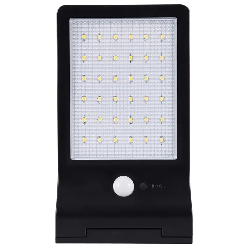 【冬】屋外ソーラーランプ-36-led-モーションセンサー-ウォールライト-中庭-街路-庭の装飾用-防水設計