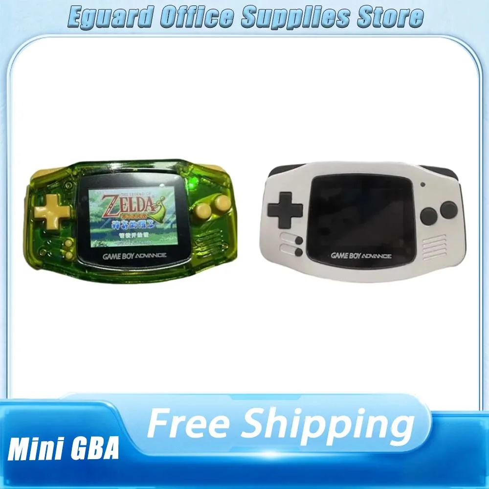 Mini GBA Handheld Game Console Mini Portable Gamepad Custom Ips Screen Transparent Gamer Console With Battery Flip Machine Gifts