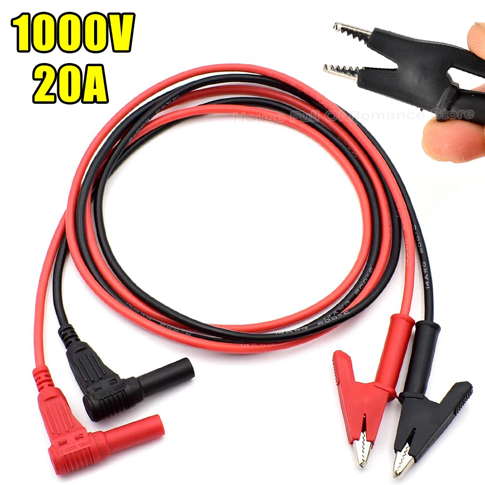 

Alligator Clips To Banana Plug Test Cable Lead Connector Dual Probe Crocodile Clip Electrical Test Lead for Multimeter Testing