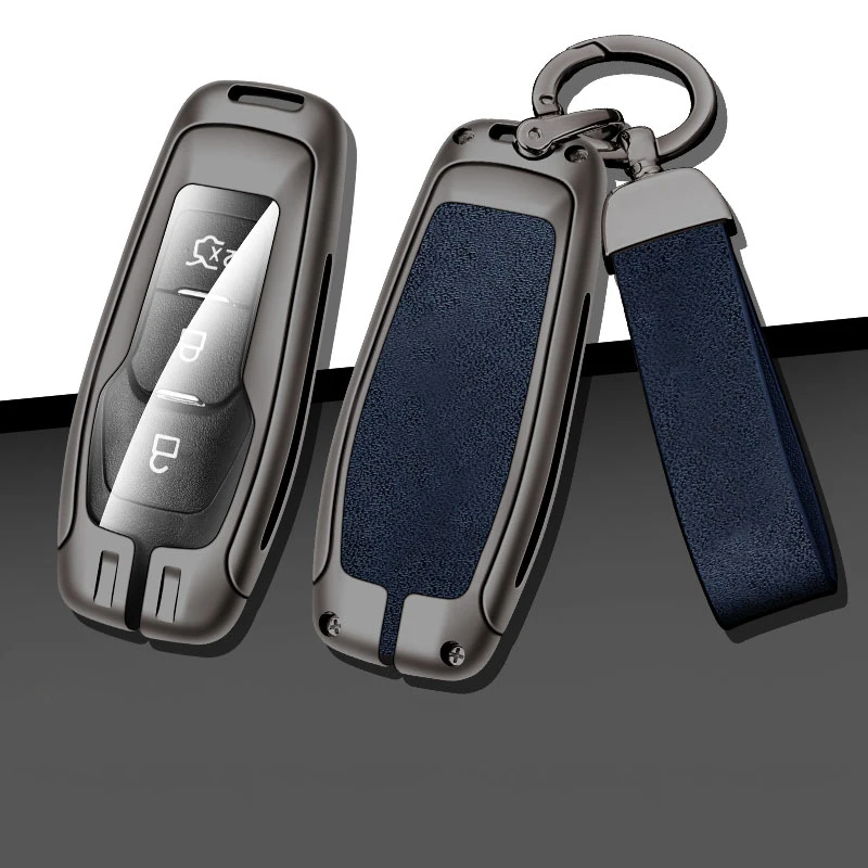 Ford Car Metal Key Case Cover For Ford Fusion Fiesta Escort Mondeo MK4 Ranger Everest S Max Kuga2 Protective Accessories