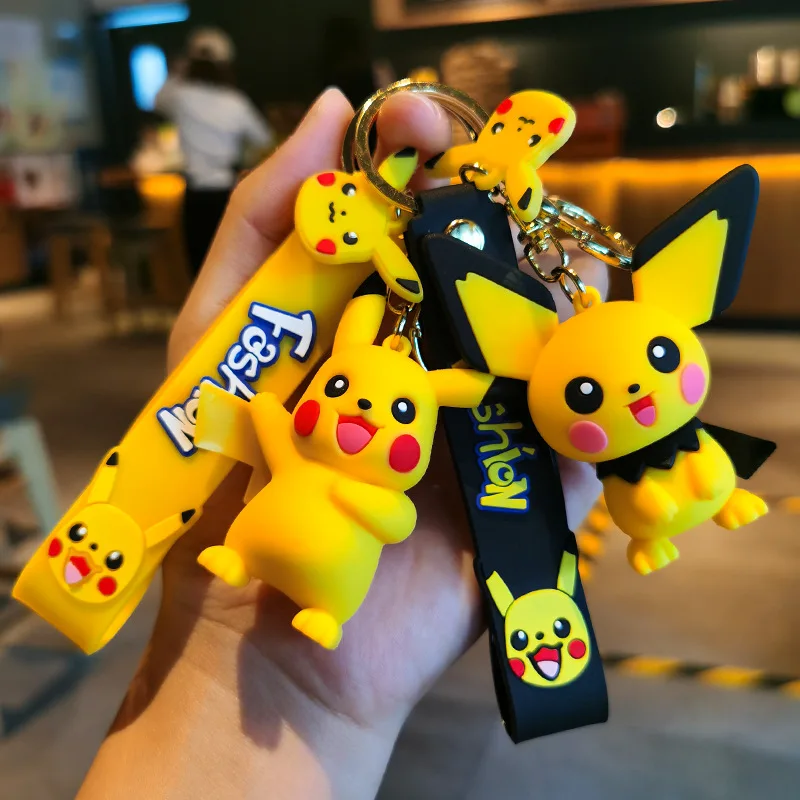 Pokémon Cartoon Keychain Backpack Pendant Pokemon Raichu Pikachu Pichu Mimikyu Togedemaru Anime Figures Model Keychain Toys Gitf