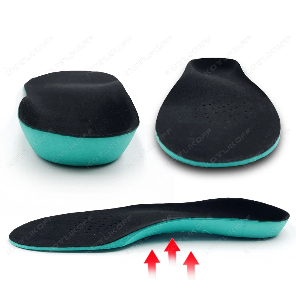 2/4 قطعة طفل شقة القدم النعال العظام للأطفال مريحة امتصاص الصدمات حذاء رياضة إدراج حذاء الجري وسادة وحيد