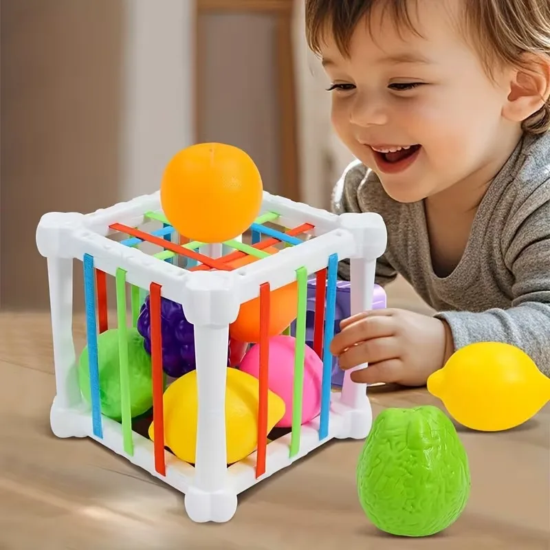 Baby Education Cube Toys Shape Matching Stacking Learning Toy Early Childhood Enlightenment Games Stimulating Visual Development