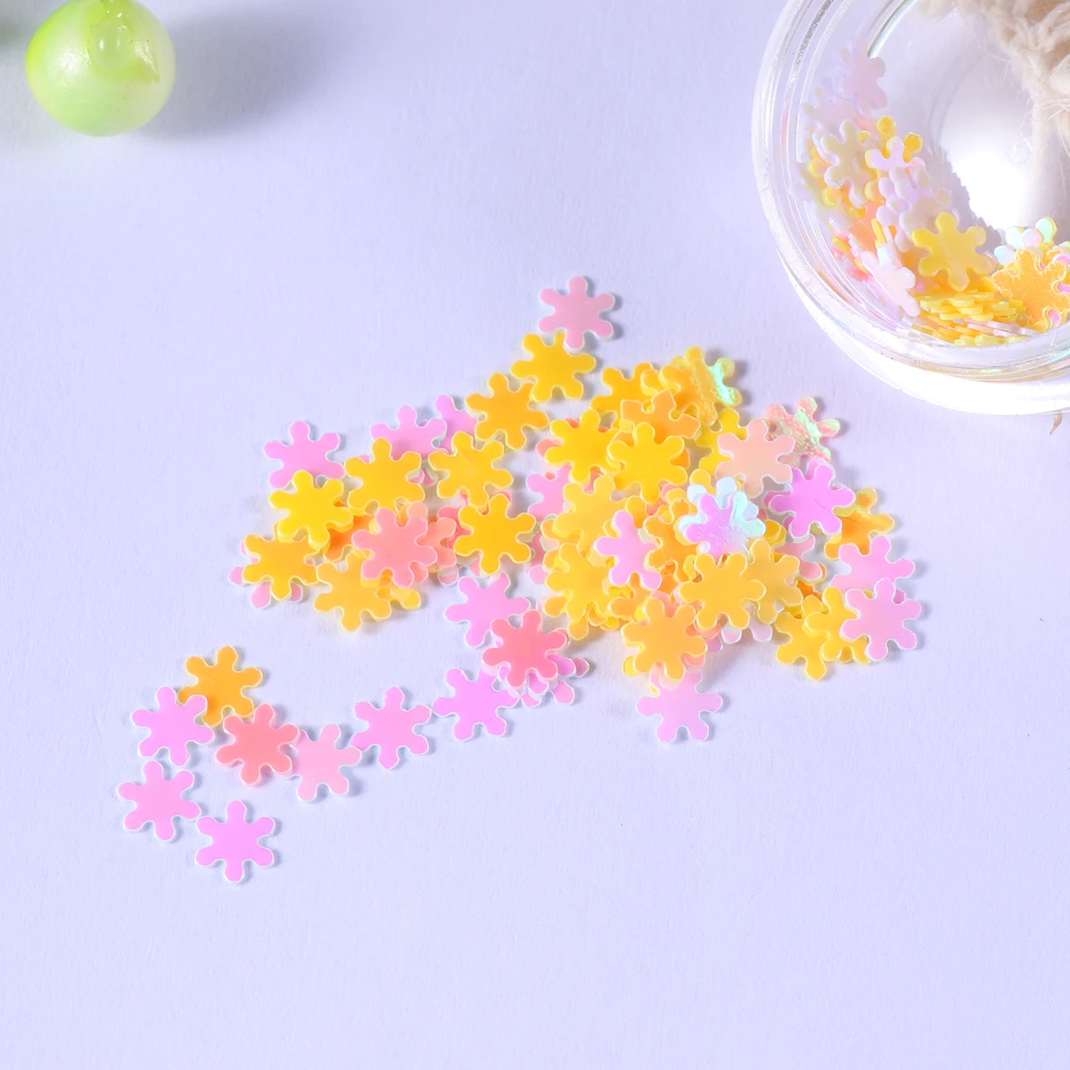 

12Pcs Festive Snow Glitter Nail Sequins Sparkle Crystal Stickers for DIY Nail Art Manicure Decoration Home Salon Use