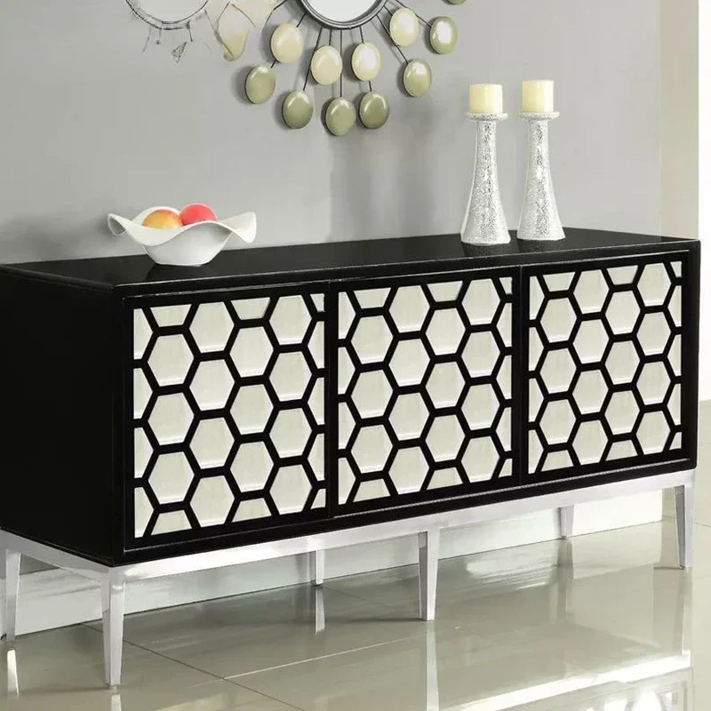 

Multi-Functional Living Room Decorative Partition Sideboard Cabinet Modern Minimalist Mirror Glass Luxury Storage Cabinet