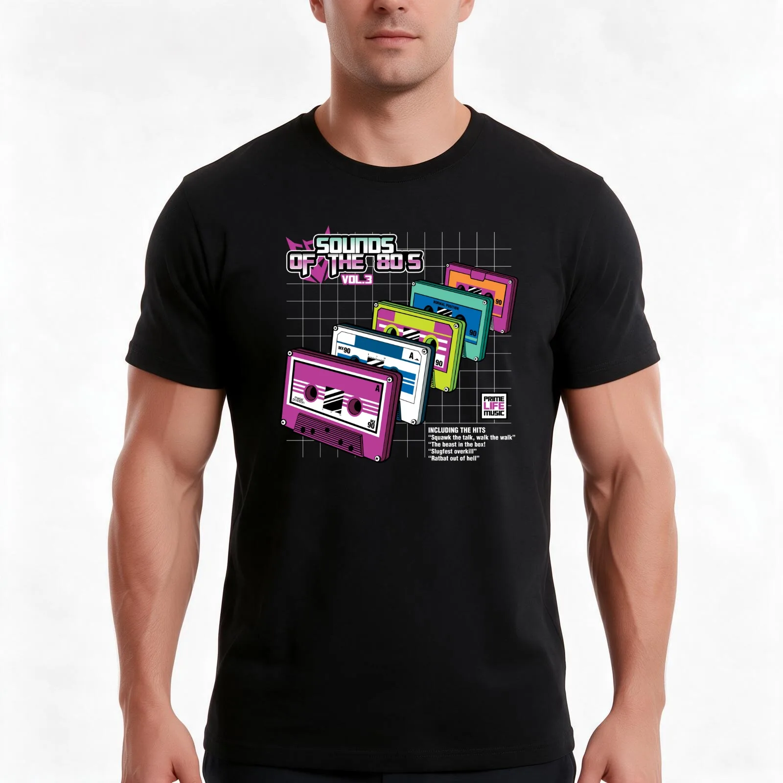 Sounds of the 80s Vol.3 T-Shirt Summer Casual Cotton Tee Oversized Streetwear Tops Vintage Graphic Print Unisex Men Women