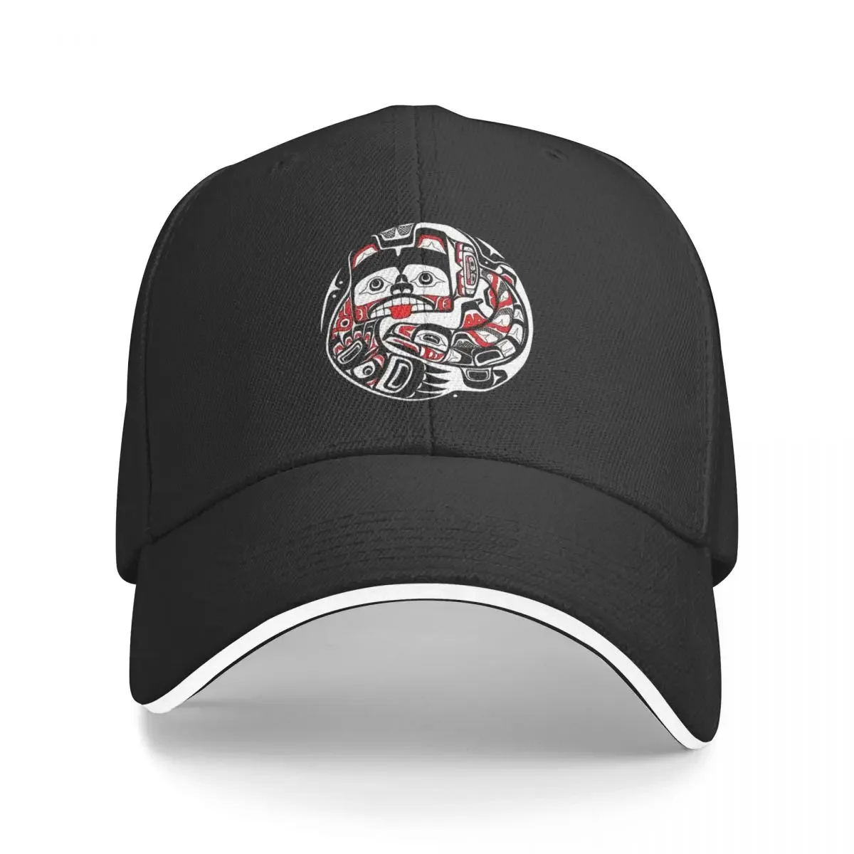 Tlingit style Bear and Salmon PNW Native art Baseball Cap Icon Beach Bag Sun Hats For Women Men's