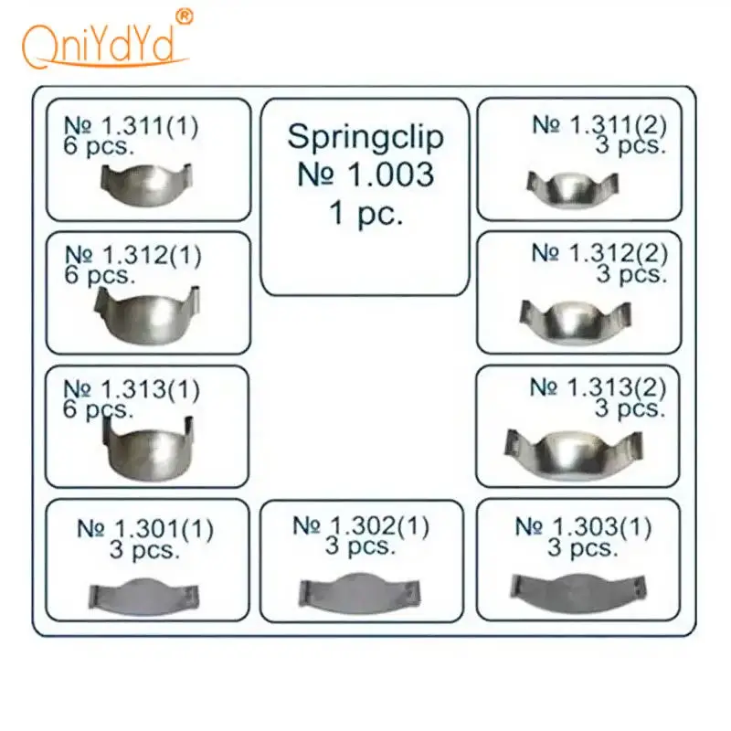 36 sztuk matryc dentystycznych segmentowych wyprofilowanych matryc ze sprężynowym klipsem do wymiany zębów Dentsit Tools