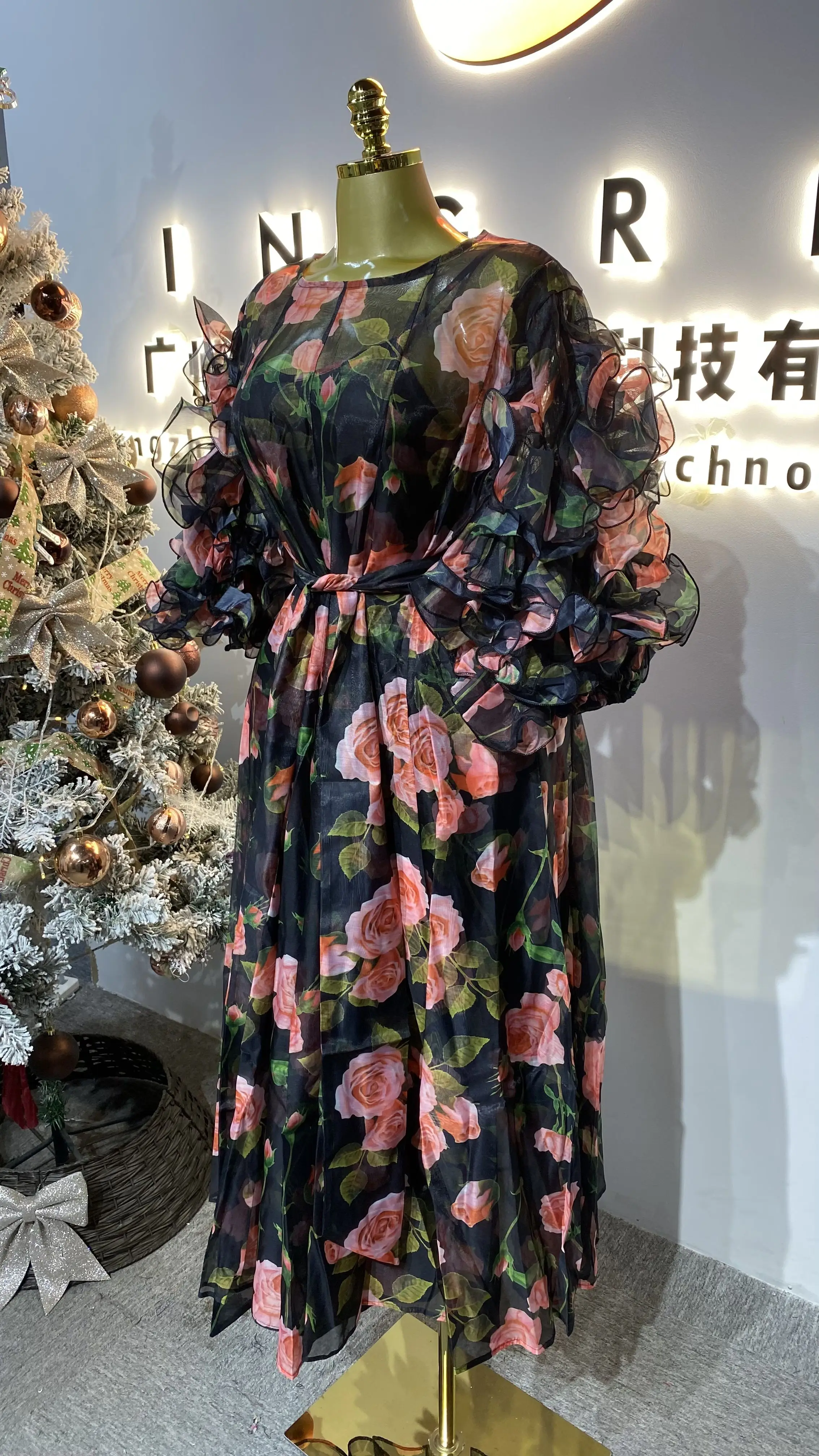 High-quality Summer Bohemian Style Women's Clothing, New Holiday Chiffon Fabric, Elastic Full Sleeves, Natural Style.-GZXX493