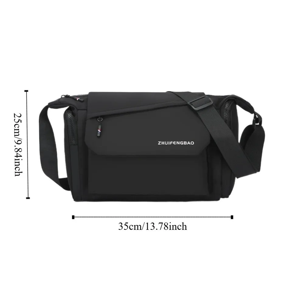 Bolso cruzado impermeable para hombre, bolsa para teléfono de gran capacidad, bolso de hombro para estudiante, negro, gris, con múltiples bolsillos, bandolera