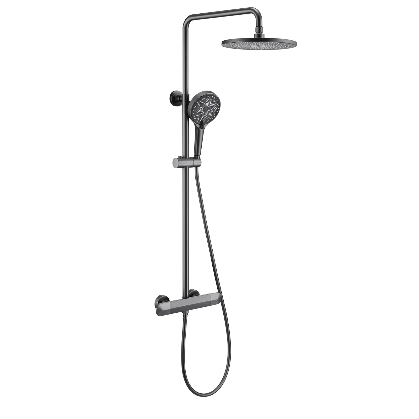 Bathroom Bathroom Hot And Cold Triple Function Bathroom Surface Mounted Shower Gun Grey Wall Shower Set