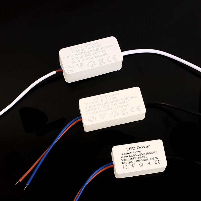 1PC 1-3W 3-5W 4-7W 8-12W12-18W 18-24W LED Driver Light Transformer corrente costante adattatore di alimentazione striscia lampada LED Driver Power