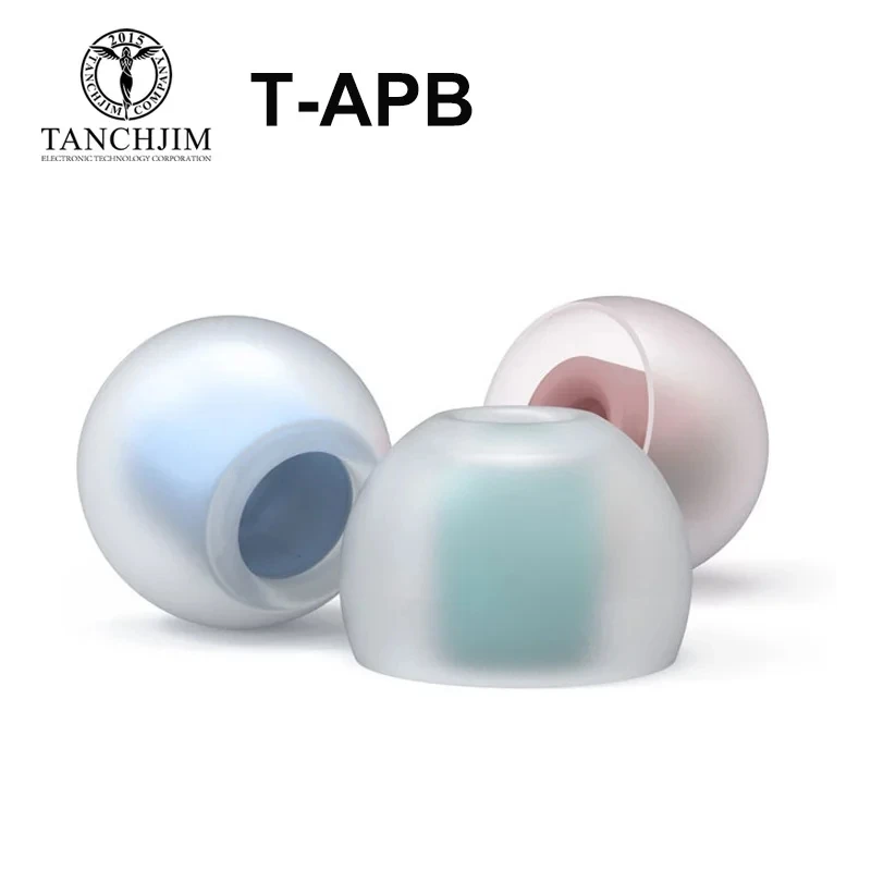 Tanchjim T-APB T300 Earphone tips Treble/ Bass Enhancing Air Pressure Balance Silicone Eartips 1 Card 2 Pairs ( T300B +T300T )