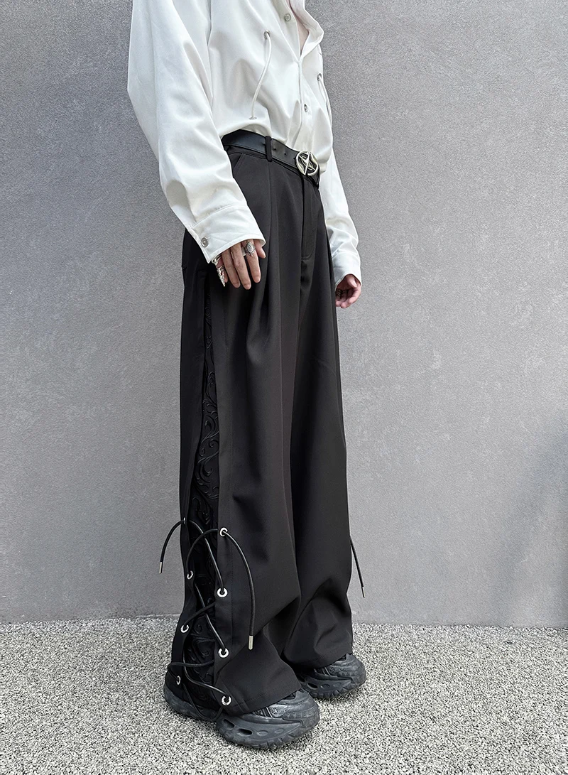 2025 Summer New Fashion Trend Casual Pants Youth Popular Handsome Men Loose Casual Design Sense Long Pants