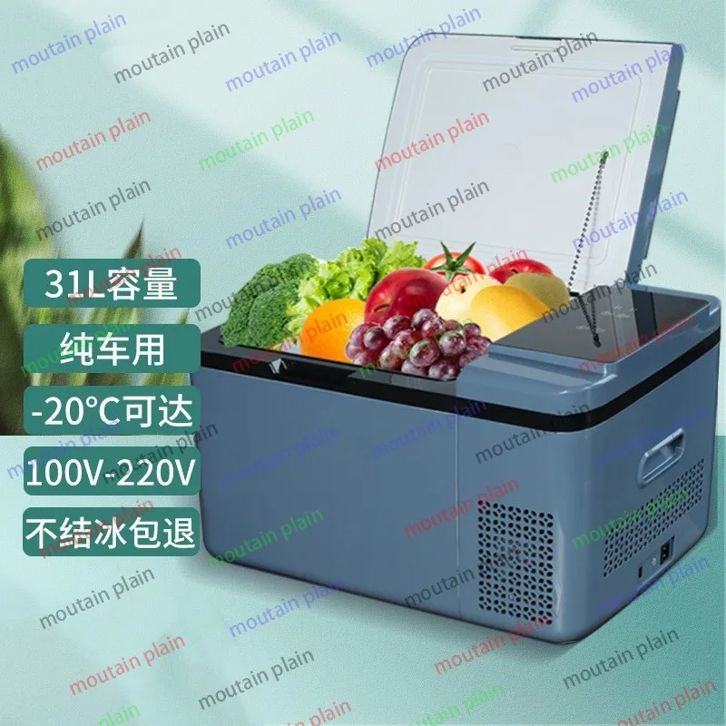 Car Refrigerator Compressor Refrigeration Dual Use in Car and Home Frozen Frozen to Keep Fresh Mini Fridge 12 V24v Dormitory