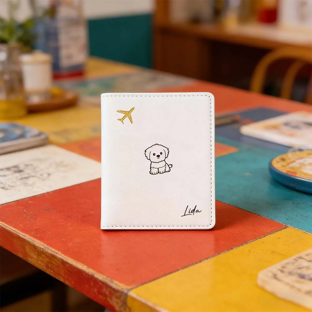 

1pc Personalized Name Passport Cover Going Away Gift Embossed Leather Passport Cover Travel Must Have