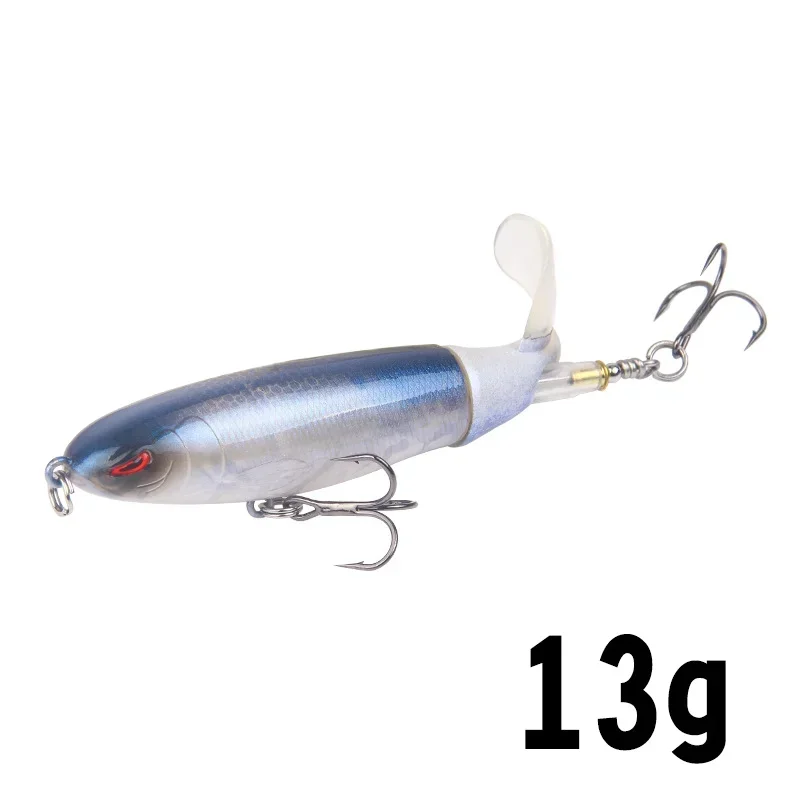 1 stks 10 cm/14 cm Topwater Vissen Lokken Whopper Popper Kunstaas Harde Plopper Zachte Roterende Staart Visgerei visaas
