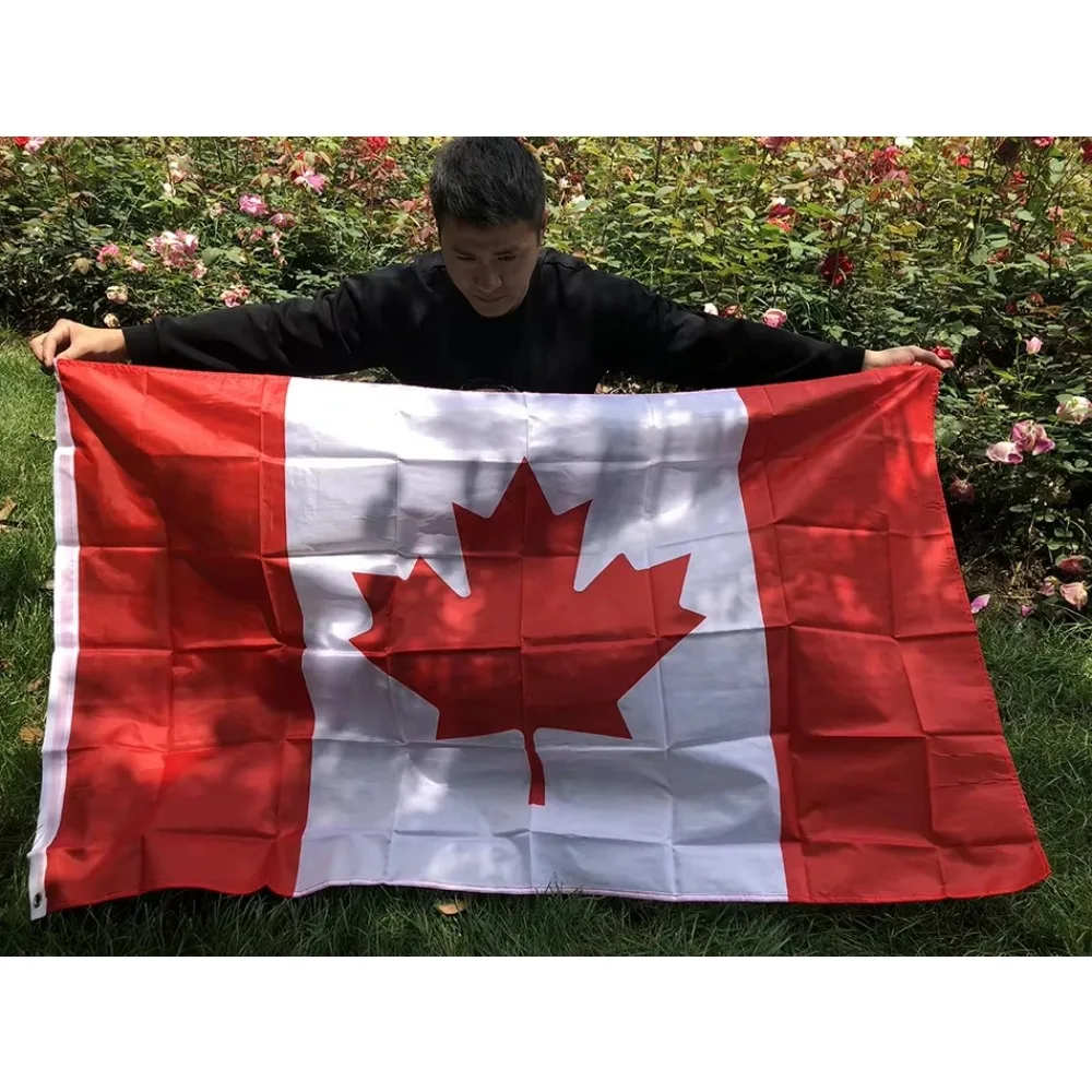 SKY FLAG free shipping great Canadian Flag 90*150cm hanging polyster 3x5fts Canada national flag banner for decoration