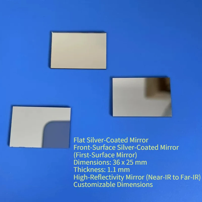 36x25x1.1mm Silver-Coated Flat Infrared Mirror Front-Surface Reflection