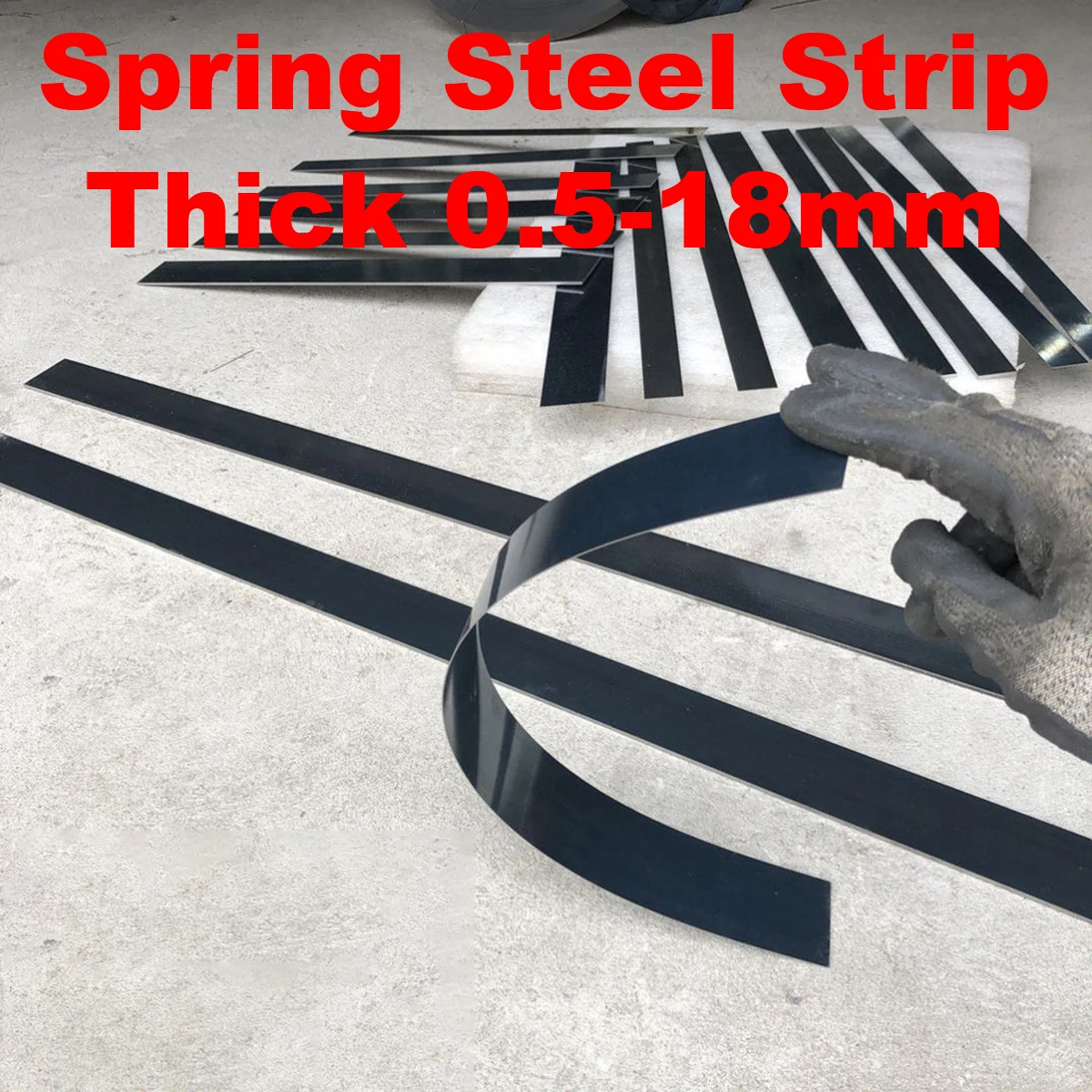 

65MN Spring Steel Strip Thick 0.5-4mm Quench Manganese Steel Belt Spring Steel Plate DIY Material Processing Accessories