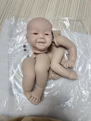 19inch Reborn Doll Kit Sweet Baby Emmy Lifelike Soft Vinyl Unfinished Unpainted Doll Parts with Cloth Body and Eyes