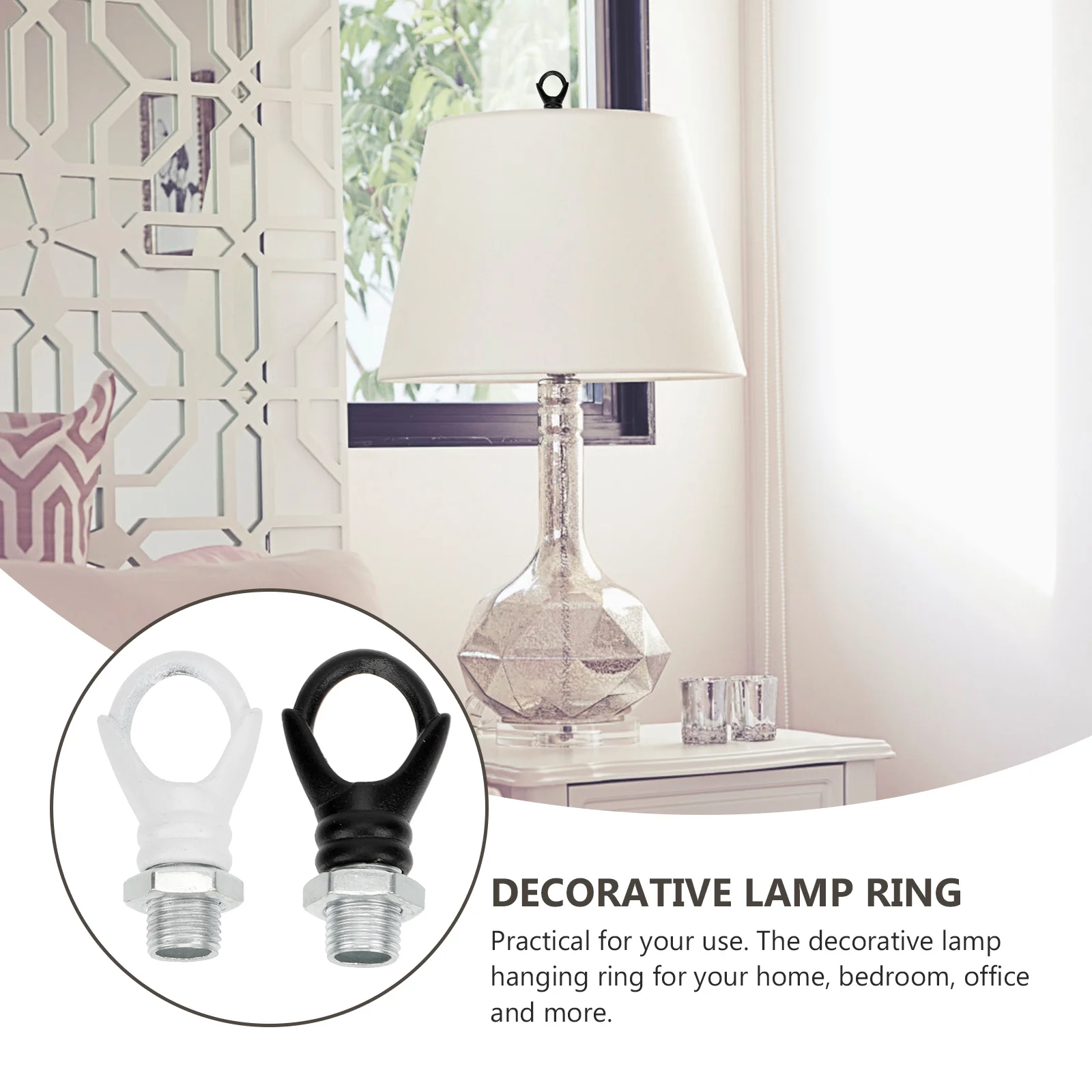 2 قطعة مصباح الحديد الإبداعي حلقات تعليق قوي قلادة ذاتية الصنع ضوء الأطواق لمصابيح طاولة السقف ديكور المنزل حلقة ضوء معلقة #5